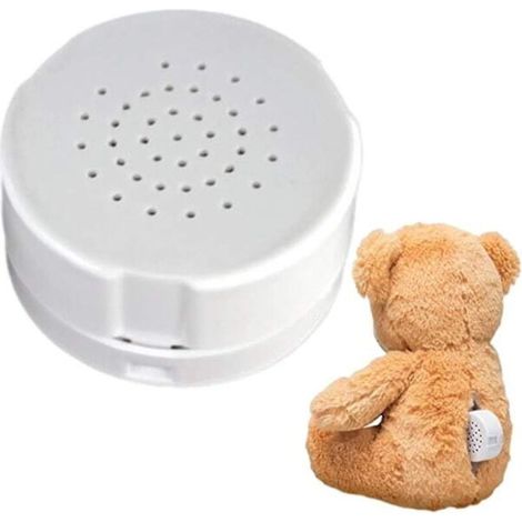 Enregistreur dédié aux ours en peluche, enregistreur imprimable, module d'enregistrement vocal, enregistreur de 30 secondes, convient aux animaux en peluche, aux jouets en peluche et aux oreillers. (1/5)