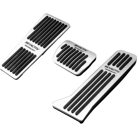 Accessori per pedali, materiale resistente, comfort di guida migliorato, RHD AT 3 pezzi Argento (1/2)