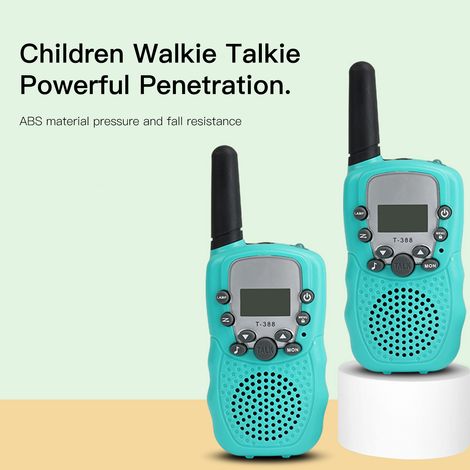 Talkie-walkie portable pour enfants Radios bidirectionnelles Longue portée de 3 km Cadeau d'anniversaire interactif éducatif Garçons et filles Activités intérieures et extérieures Jeu d'aventure Campi (1/5)