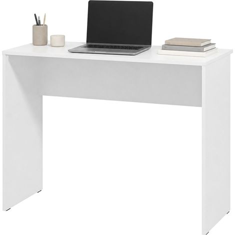 Schreibtisch Pichil, eine Ablage, Farbton Struktur Matt, Farbton Ablage Matt, 98x45x74h cm Mattweiß