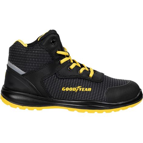 Scarpe antinfortunistiche  traspiranti nere, sicurezza sul lavoro,modello alto, categoria S3 - taglia 36 (1/5)