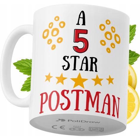 Lustige Kaffeetasse mit witzigem Textdesign für Postboten – ideal für Geburtstage, Namenstage und Feiertage. Hochwertige Tasse für besondere Anlässe, ob zu Hause, im Büro oder bei der Arbeit. Farbe: W (1/5)