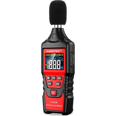 Sonomètre 30-130dBA compteurs professionnels numériques enregistreur détecteur moniteur décibel mesure environnementale, HT622B (1/5)