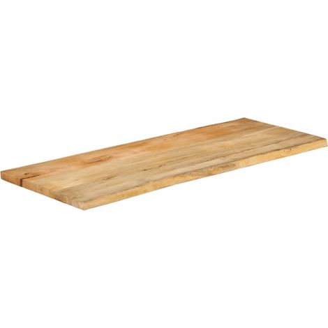 Dessus de table,Plateau de table,Dessus de bureau 140x60x3,8 cm bord vivant bois massif manguier CFW27523 (1/5)