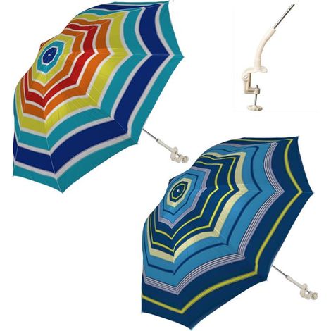 OMBRELLONE CON MORSETTO 60 CM PER SDRAIO COLORI ASSORTITI