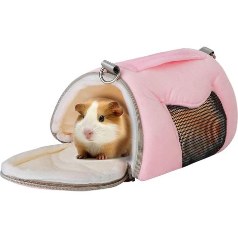 Sac de Transport pour Hamster Petit Lit de Maison,Réglable Sac à Main Doux Respirant pour Hérisson Gerbilles (1/5)