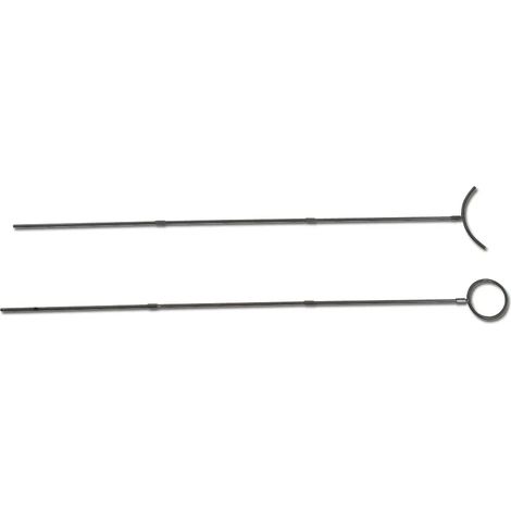 2 Supports Acier pour Panier de Ponte