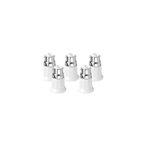 B22-Stecker auf E27-Glühbirnen-Buchse, Adapter-Konverter, 5 Stück, Lampensockelführungen, keine Brandgefahr (1/5)