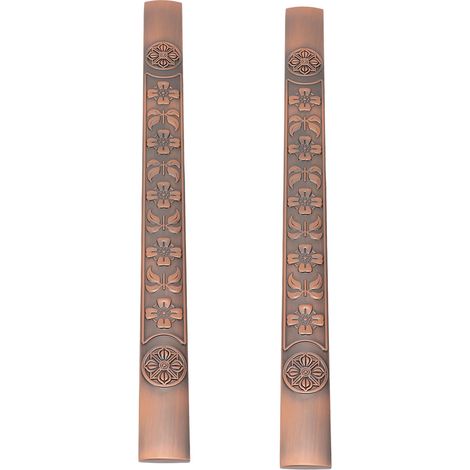 2 Poignées de porte rétro en alliage de zinc, poignée de tirage vintage européenne pour portes de cuisine, salle de bain et armoires, rouge (1/5)