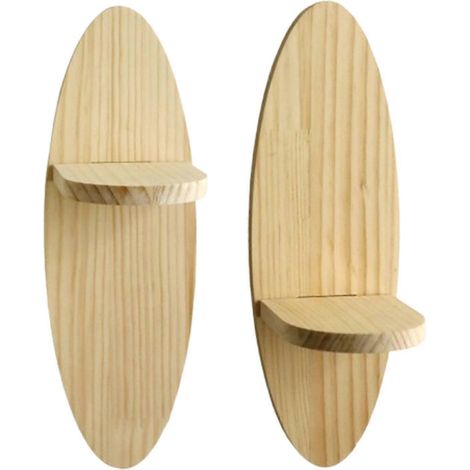Étagère murale ovale flottante, présentoir en bois pour entrée. (1/4)