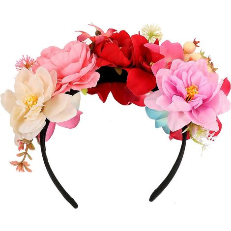 Bandeaux pour cheveux compatibles avec les coiffures florales pour femmes, accessoire de mariée, forme circulaire, 1 lot (1/5)
