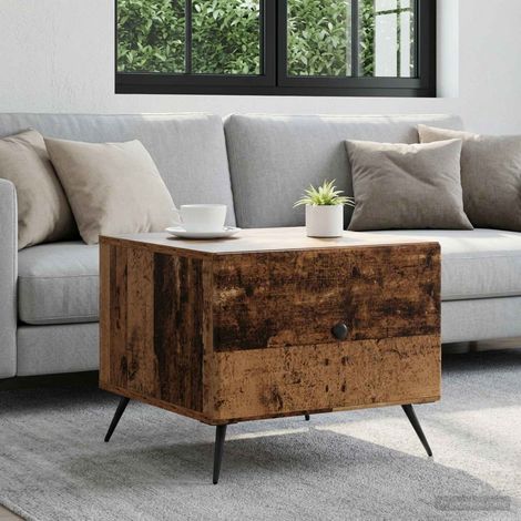 vidaXL Tavolino da salotto con cassetto Legno antico 49 x 50 x 40 cm (1/5)
