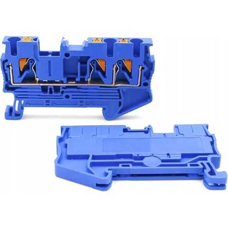 Conector de carril ZUG de 3 polos PT 2,5 TWIN azul (1/5)