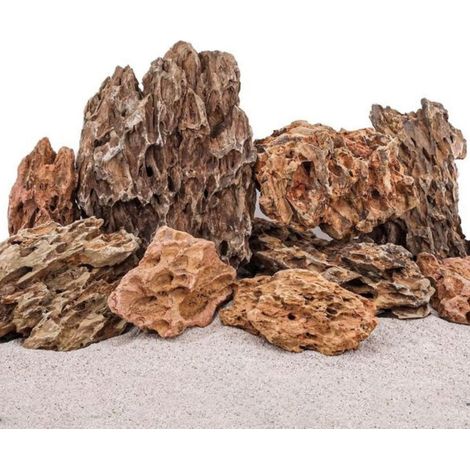 Aquarium Natursteine Drachenstein braun 10 Kg Gr.L 1-3 Kg Nr.63