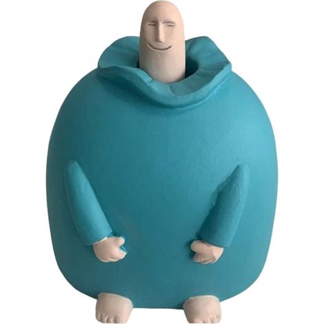 Figurines doigt d'honneur main souriante résine décoration armoire étagère