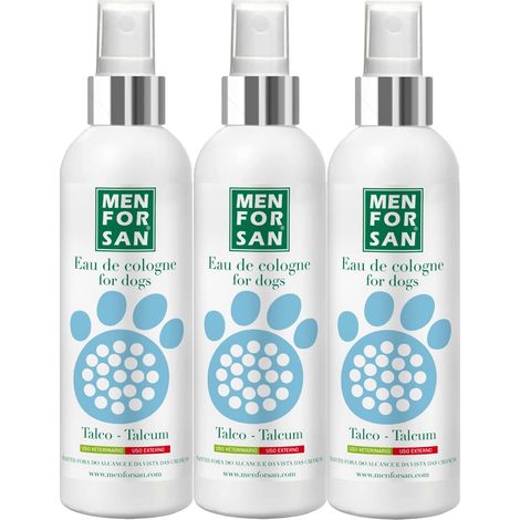 MENFORSAN Eau de Cologne Talco per cani, 125 ml, confezione da 3 (1/5)