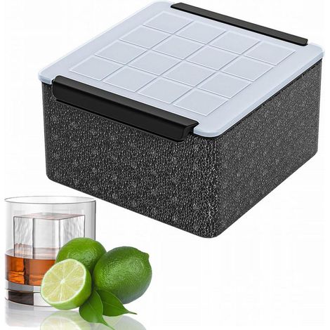 Eiswürfelbereiter für kristallklare Eiswürfel, 16 Stück, für Cocktails & Whiskey (1/5)