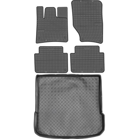Juego de alfombrillas de goma para Audi Q7 I SUV de 2005-2015 + alfombrilla para el maletero. (1/5)