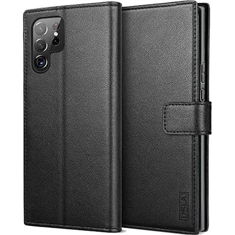 CUSTODIA COVER PER SAMSUNG GALAXY S22 ULTRA NERA CHIUSA CON CASSA A PATTA