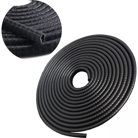 Protezione per portiere auto da 5 m - Strisce anticollisione in PVC, protezione dei bordi - Facile installazione - Nero (1/4)