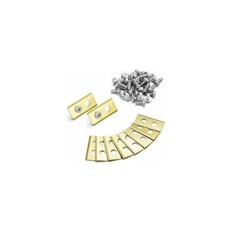 Lot de 45 lames en titane de rechange pour tondeuse robot Worx Landroid - Lames en titane de 1 mm de qualité supérieure et vis Dacromet améliorées, (1/4)