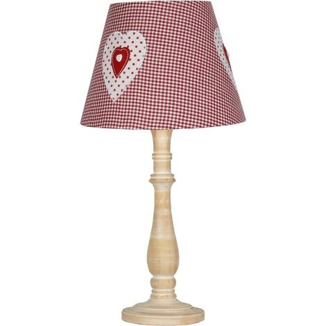 Lampe de table Candellux Sweet bois naturel rose E14