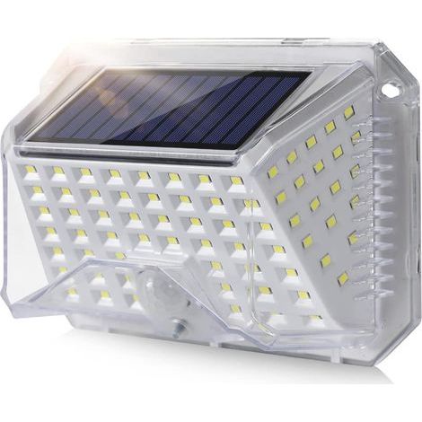 Lampes solaires d'extérieur sans fil à LED avec détecteur de mouvement, 3 modes d'éclairage, grand angle de 120°, étanches IP65 (1/5)