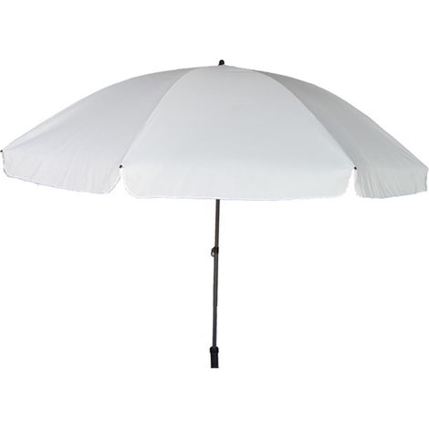 AKTIVE parasol 180 cm tubo 19/22 mm polyester anti-uv , Parasol 180 cm tubo 19/22 mm poliéster anti-UV blanco, una sombrilla ligera y funcional diseñada para ofrecer protección sol (1/2)