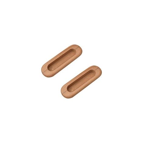 Set aus 2 verdeckten, ovalen Holzgriffen für Schiebetüren, Scheunentüren, Schränke und Schubladen (1/5)