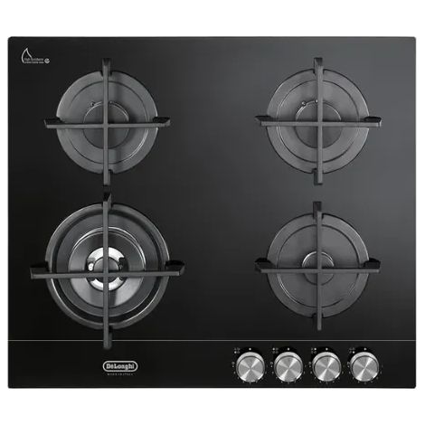 Plaque gaz DeLonghi NSL 460 NCM 60 cm 4 brûleurs double couronne - Rouge brique
