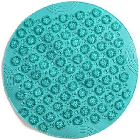 Tapis de Bain de Massage Rond Tapis Douche Antidérapant Tapis de Salle de Bain Tapis de Douche Lavable en Machine Tapis de Baignoire avec Trous de Drainage et Ventouses,55x55cm,Vert, 1pcs (1/4)