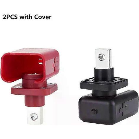 2 connecteurs tout cuivre 200 A, bornes de connexion pour batterie lithium, câble adaptateur - JXLGV (1/5)