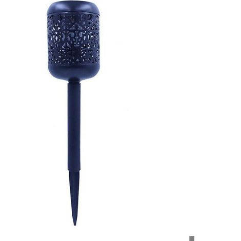 Lampe Solaire - Flamme LED - Extérieure Jardin Cour Pelouse - Étanche IP44 - 8-10 H Autonomie - Fer + Plastique - 12 x 10 x 18 cm - 280 g (1/3)