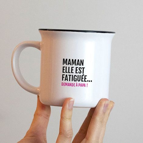 Tasse - MYCRAZYSTUFF - Mama, sie ist müde - Weiß - Rund - Erwachsener