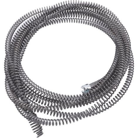 Furet déboucheur câble à ressort 16mm WC plombier plomberie serpent tuyau conduite égout pour maison cuisine salle de bain 5m / 16.4ft (1/5)