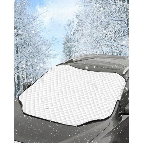 Protection Pare-Brise Voiture Hiver 193 x 157 x 126 cm avec 5 Aimants, Bâche Anti-Givre contre Neige et Gel Housse Pare-Brise Magnétique avec Sac de Rangement Accessoire Hiver Auto pour Voiture et SUV (1/5)