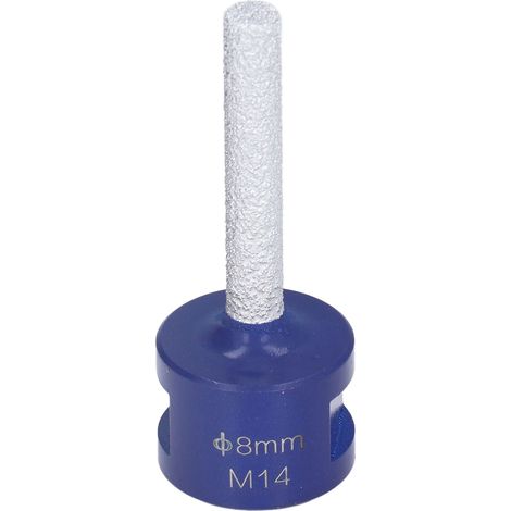 Fraise diamantée à doigt pour brasage sous vide, filetage M14, pour porcelaine et céramique dure, 8 mm (1/5)
