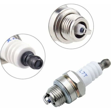 Bougies d'allumage universelles - OKZ - Lot de 4 - Pour moteurs 2 temps - Compatibles trononneuses et tondeuses (1/4)