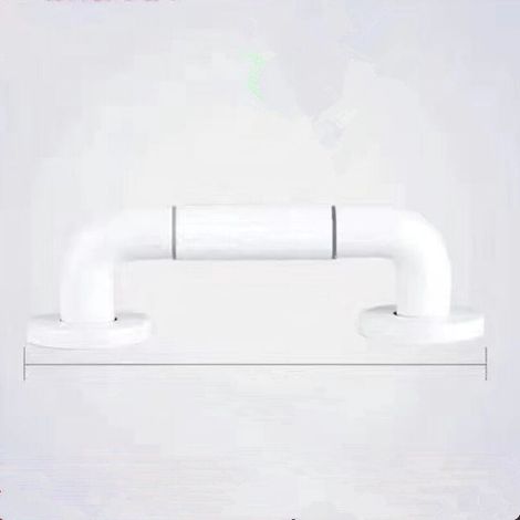 40CM blanc Barre D'appui WC, Barres D'appui de Salle de Bain avec Antidérapante, Poignée de Acier Inox, de Maintien Douche avec Cercles lumineux-avec Bride de Recouvrement (1/5)