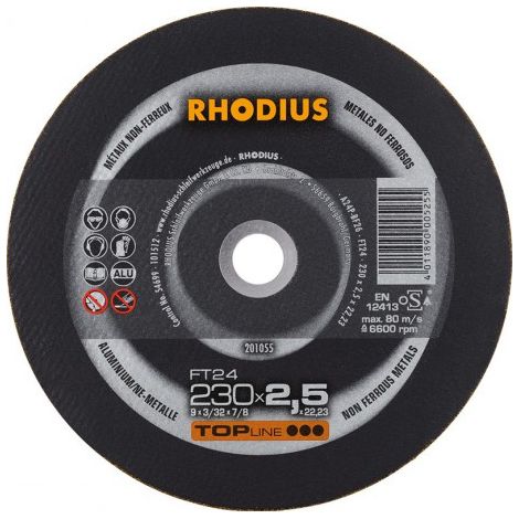 Disque de coupe FT24 230 x 2,5mm Rhodius(Par 25) (1/2)