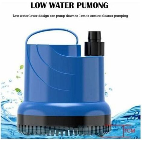 Mini Pompe Submersible - 2500 L/h - 40 W - Hauteur De Refoulement 2,3 M - Câble 2,5 M - Pour Aquariums Étangs Fontaines - 1 Pièce (1/4)