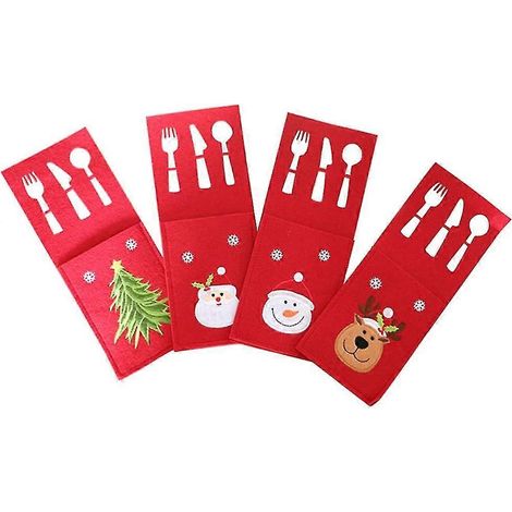 Ensemble de 4 pièces de vaisselle de Noël : Père Noël, petit cerf et sapin de Noël (1/5)