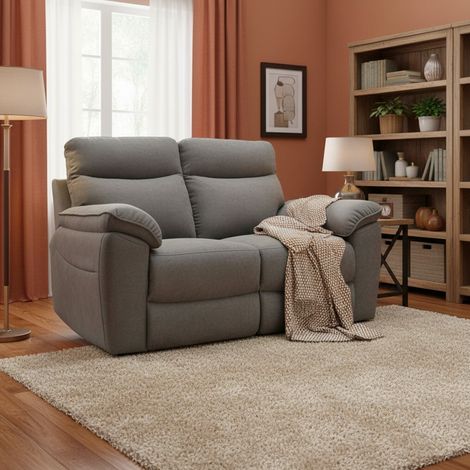 Divano 2 Posti Lineare in Tessuto Antimacchia Grigio - Modello Bostonfix Giulia 160 cm (1/5)