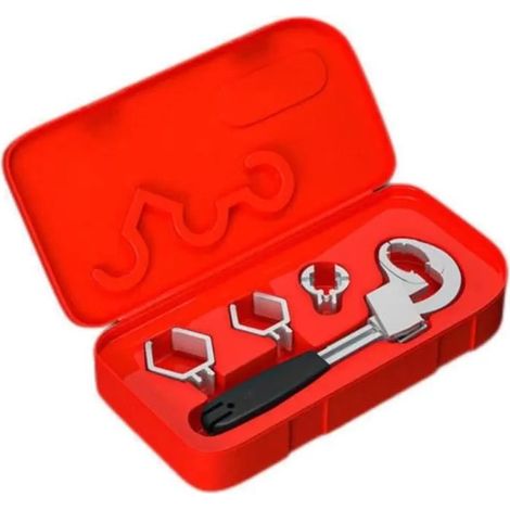 Clés Réglables,Clé de la salle de bain Multifonctionnelle Réglable Large Opening Clé avec une tête de remplacement,5PCS (1/4)