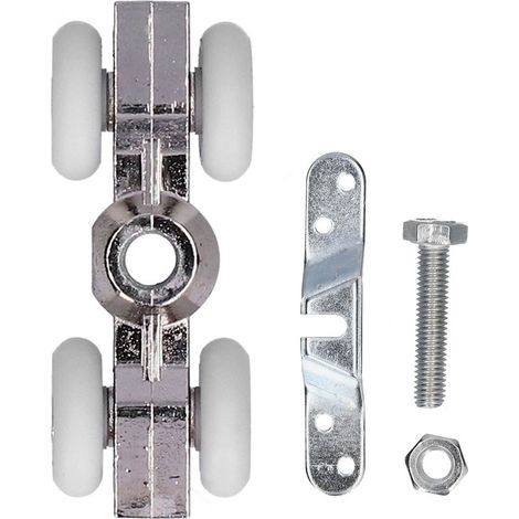 Porte de Douche Patins de Roue Coulissante Suspension Extérieure Maison Salle de Bain Porte Coulissante Poulie Rouleau Pièces de Fixation de Remplacement 22mm (1/5)