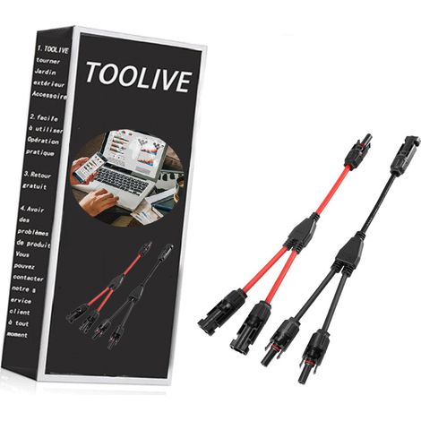 Y Branch Parallel Connector MMF and FFM Solar Branch Adapter 1 Pair Y Photovoltaic Connector Solar Panel Cables Distributor Socket