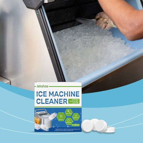 Ice maker cleaning tablets for gentle daily household cleaning, descaling, deodorizing, and maintenance of ice makers -- 12 pieces (1/5)