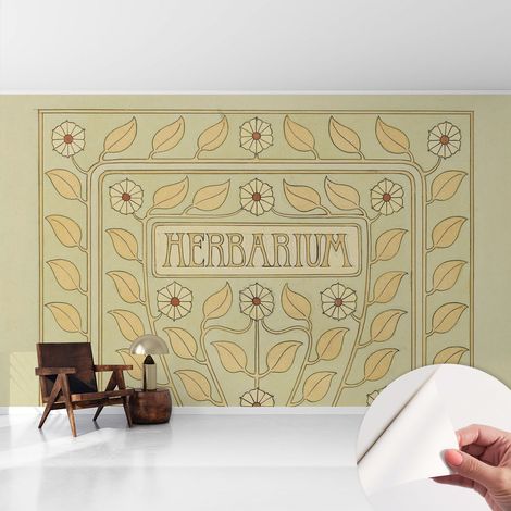 Selbstklebend Tapete modern - Wanddeko für Küche - Klebefolie Wand - luxus Look Pflanzliches Ornament 416x254 cm (1/5)