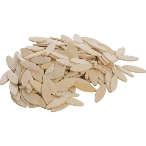 Lauwexe – Lamelles d’assemblage taille 0 – Paquet de 100 pièces – Bois de hêtre pressé pour assemblage solide – Pour travaux de menuiserie (1/5)
