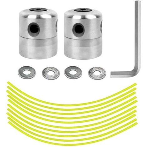 universelle Aluminium-Freischneiderköpfe - Doppelte Linien- und Kantenbürste - Für Rasen- und Gestrüppentfernung - Robuste Ausführung.